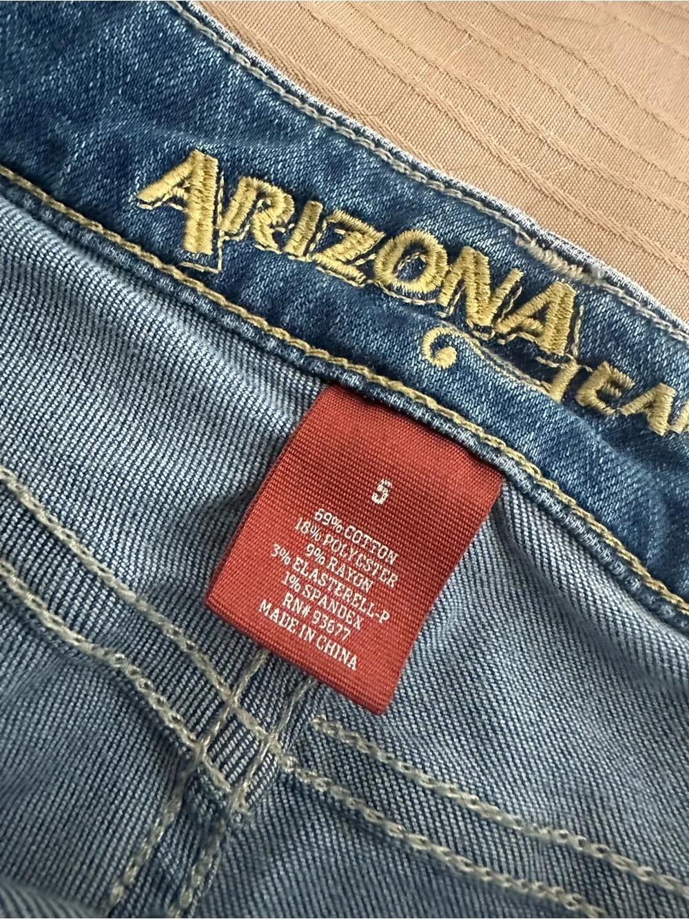 Arizona Jean Co. Distressed Denim Cutoff Shorts - Blue